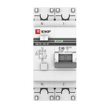 Автомат дифференциальный EKF PROxima АД-32 40А 1P+N тип AC 30 мА 4,5 кА (DA32-40-30-pro)