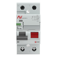 УЗО EKF Averes DV 25А 1P+N тип A 30 мА 10 кА (rccb-2-25-30-a-av) - фото 1