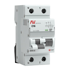 Автомат дифференциальный EKF Averes DVA-6 16А 1P+N тип A 30 мА 6 кА (rcbo6-1pn-16C-30-a-av) - фото 3
