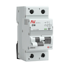 Автомат дифференциальный EKF Averes DVA-6 10А 1P+N тип A 30 мА 6 кА (rcbo6-1pn-10C-30-a-av) - фото 3