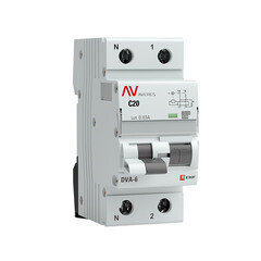 Автомат дифференциальный EKF Averes DVA-6 20А 1P+N тип A 30 мА 6 кА (rcbo6-1pn-20C-30-a-av) - фото 3