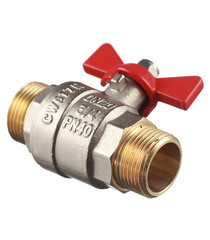 Кран шаровой латунный Valtec Base 3/4 НР(ш) х 3/4 НР(ш) бабочка прямой (VT.219.N.05) - фото 6