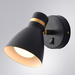 Бра Arte Lamp Fafnir E27 40 Вт 230 В черное IP20 (A5047AP-1BK) - фото 2