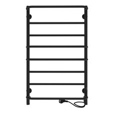Полотенцесушитель электрический Indigo Europe Lux 800х532 мм 85 Вт с терморегулятором черный муар