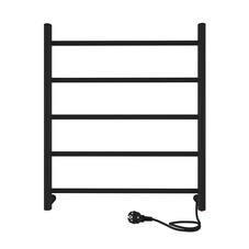 Полотенцесушитель электрический Indigo Line 600х500 мм 65 Вт черный муар