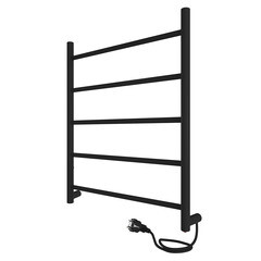Полотенцесушитель электрический Indigo Line 600х500 мм 65 Вт черный муар - фото 4
