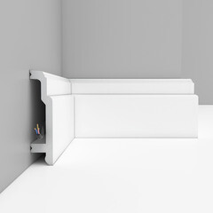 Плинтус экополимер Decomaster 105х24х2000 мм белый (A155) - фото 6