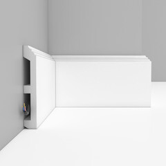 Плинтус экополимер Decomaster 120х18х2000 мм белый (A026) - фото 6