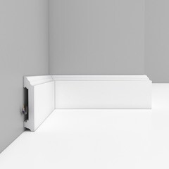 Плинтус экополимер Decomaster 70х15х2000 мм белый (A025) - фото 2