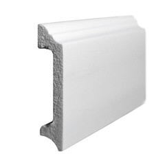 Плинтус экополимер Decomaster 70х15х2000 мм белый (A025) - фото 5