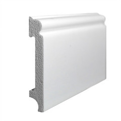 Плинтус экополимер Decomaster 80х14х2000 мм белый (A023) - фото 5