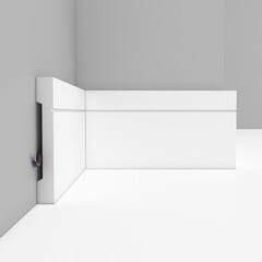 Плинтус экополимер Decomaster 110х16х2000 мм белый (A017) - фото 5