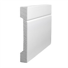 Плинтус экополимер Decomaster 110х16х2000 мм белый (A017) - фото 2