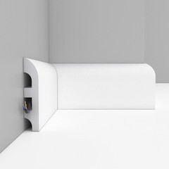 Плинтус экополимер Decomaster 99х20х2000 мм белый (A016) - фото 6