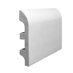 Плинтус экополимер Decomaster 99х20х2000 мм белый (A016) - фото 3