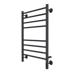 Полотенцесушитель электрический Terminus Аврора П8 800х500 мм 168 Вт с терморегулятором черный - фото 2