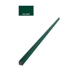 Столб для забора 40х40х1,5 мм 3 м с заглушкой зеленый RAL 6005 - фото 2