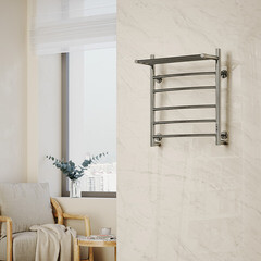 Полотенцесушитель электрический MyFrea MyMadrid с полкой 600х500 мм 99 Вт с терморегулятором хром - фото 7
