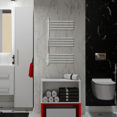 Полотенцесушитель электрический Indigo Family 700х400 мм 60 Вт с терморегулятором хром - фото 7