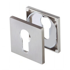 Ключевина Lavelly тонкая квадратная розетка матовый никель/хром (990339) - фото 3