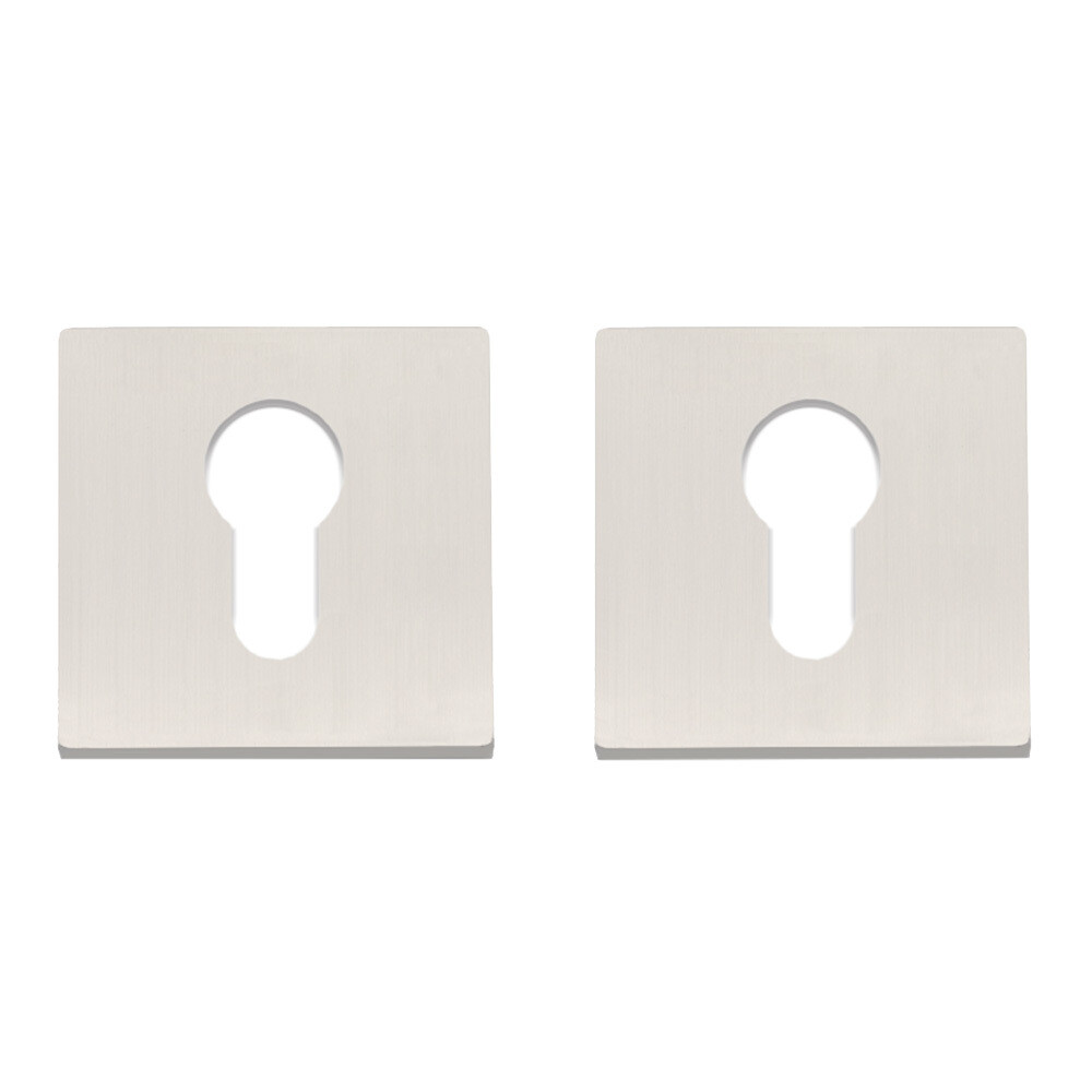 Ключевина Lavelly тонкая квадратная розетка матовый никель/хром (990339)