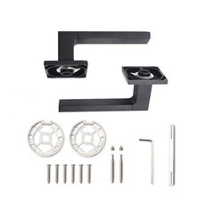 Ручка дверная Lavelly Marigold тонкая квадратная розетка черная (990341) - фото 2