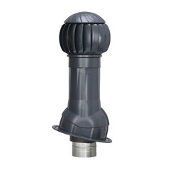 Изображение товара Комплект вентиляции Gervent для фальцевой кровли и гибкой черепицы d125х160 мм серый RAL 7024