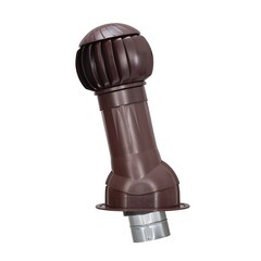 Изображение товара Комплект вентиляции Gervent для фальцевой кровли и гибкой черепицы d125х160 мм коричневый RAL 8017