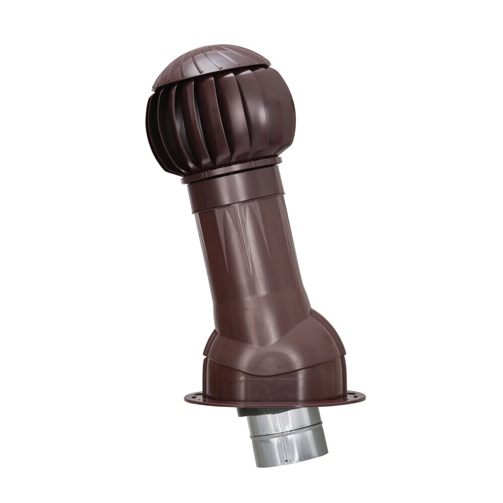 Изображение товара Комплект вентиляции Gervent для гибкой черепицы и фальцевой кровли d125х160 мм коричневый