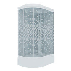 Изображение товара Душевая кабина Triton Коралл 120х80х231,5 см стекло тонированное 4 мм со средним поддоном асимметрия правая