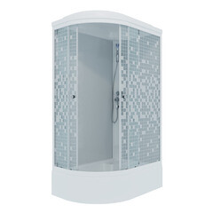 Душевая кабина Triton Коралл 120х80х231,5 см стекло тонированное 4 мм со средним поддоном асимметрия правая - фото 3