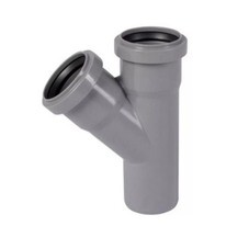 Тройник для внутренней канализации Политэк 110 x 110/45°