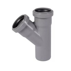 Тройник для внутренней канализации Политэк 110 x 110/45°