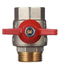 Кран шаровой латунный Valtec Base 1 ВР(г) х 1 НР(ш) бабочка прямой (VT.218.N.06) - фото 4