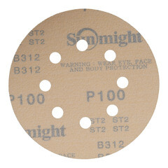 Диск шлифовальный Sunmight Gold d125 мм P100 на липучку бумажная основа (5 шт.) - фото 4