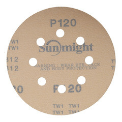 Диск шлифовальный Sunmight Gold d125 мм P120 на липучку бумажная основа (5 шт.) - фото 4