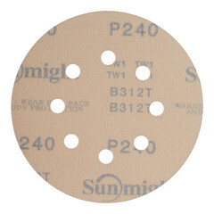 Диск шлифовальный Sunmight Gold d125 мм P180 на липучку бумажная основа (5 шт.) - фото 4