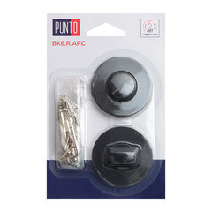Фиксатор Punto BK6.R.ARC.R52 BL-24 круглая розетка черный (47201) - фото 2