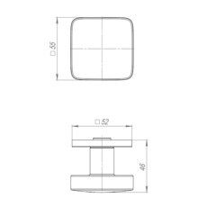 Ручка-кнопка Punto Salut R.ARC.R52 CP-8 круглая розетка хром (47145) - фото 3