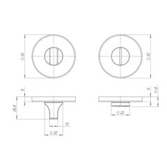 Фиксатор Punto BK6.R.ARC.R52 SN-3 круглая розетка матовый никель (47207) - фото 3