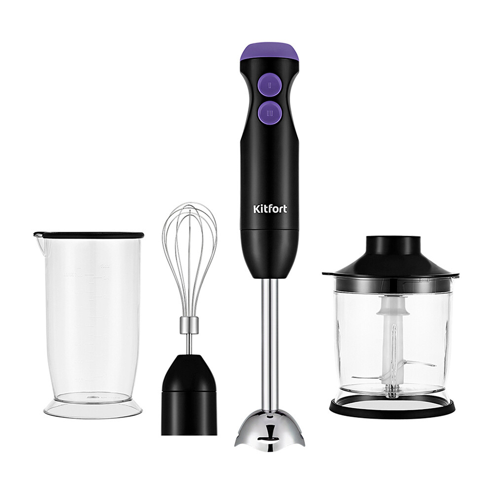 Блендер погружной Kitfort КТ-3041-1 350 Вт 0,7 л черный/фиолетовый
