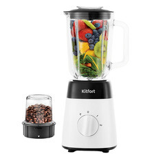 Блендер стационарный Kitfort КТ-1381 500 Вт 1,5 л белый/черный - фото 1