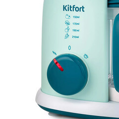Блендер-пароварка стационарный Kitfort КТ-2305 400 Вт 0,4 л белый/зеленый - фото 6