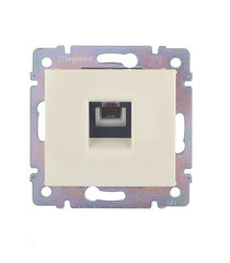 Розетка телефонная Legrand Valena встраиваемая слоновая кость RJ11 (695622) - фото 1