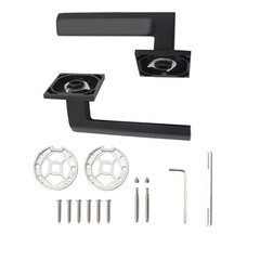 Ручка дверная Lavelly Verbena тонкая квадратная розетка черная (990335) - фото 3