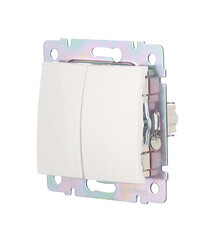 Переключатель Legrand Valena двухклавишный встраиваемый белый (694266) - фото 2