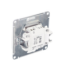 Выключатель Systeme Electric Glossa двухклавишный встраиваемый белый с подсветкой (GSL000153) - фото 4