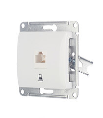 Розетка компьютерная Systeme Electric Glossa встраиваемая белая RJ45 (GSL000181K) - фото 5