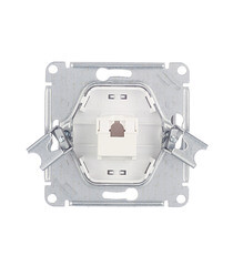 Розетка компьютерная Systeme Electric Glossa встраиваемая белая RJ45 (GSL000181K) - фото 3