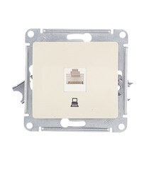 Изображение товара Розетка компьютерная Systeme Electric Glossa встраиваемая бежевая RJ45 (GSL000281K)